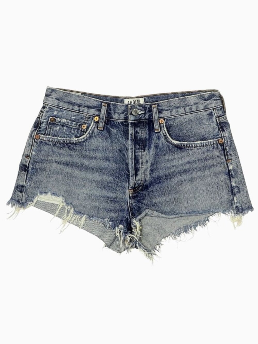 AGOLDE Parker Vintage Cutoff Distressed Shorts (Swapmeet / Size 27)